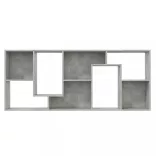 betonszürke szerelt fa könyvszekrény 67 x 24 x 161 cm