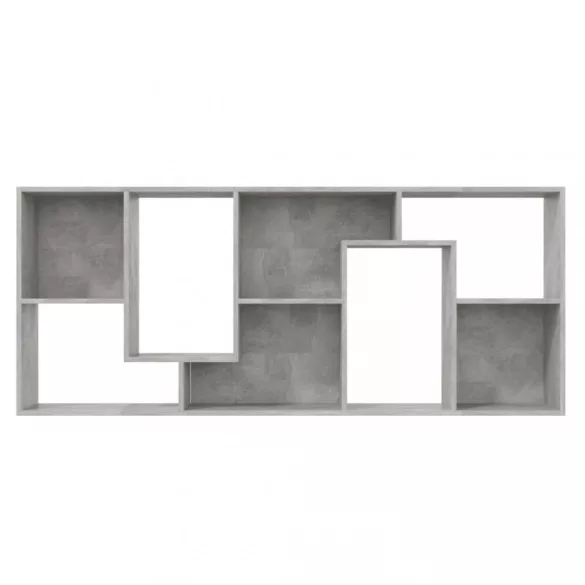 betonszürke szerelt fa könyvszekrény 67 x 24 x 161 cm