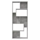betonszürke szerelt fa könyvszekrény 67 x 24 x 161 cm