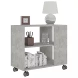 betonszürke szerelt fa kisasztal 70 x 35 x 55 cm