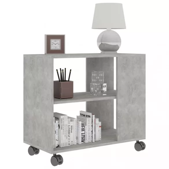 betonszürke szerelt fa kisasztal 70 x 35 x 55 cm