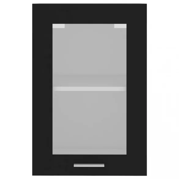 “Lyon” fekete szerelt fa függő üvegszekrény 40 x 31 x 60 cm