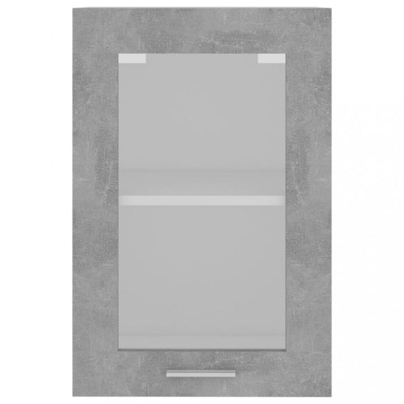 “Lyon” betonszürke szerelt fa függő üvegszekrény
