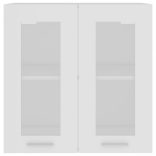 “Lyon” fehér szerelt fa függő üvegszekrény 60 x 31 x 60 cm