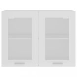 “Lyon” fehér szerelt fa függő üvegszekrény 80 x 31 x 60 cm