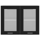 “Lyon” fekete szerelt fa függő üvegszekrény 80 x 31 x 60 cm