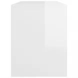 magasfényű fehér szerelt fa fésülködőszék 70 x 35 x 45 cm