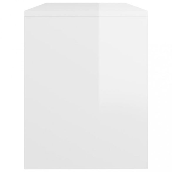 magasfényű fehér szerelt fa fésülködőszék 70 x 35 x 45 cm