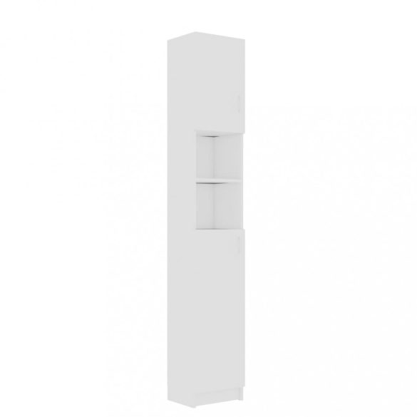 fehér szerelt fa fürdőszobaszekrény 32 x 25,5 x 190 cm