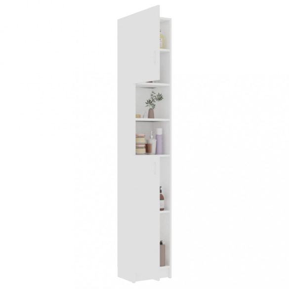 fehér szerelt fa fürdőszobaszekrény 32 x 25,5 x 190 cm