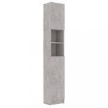 betonszürke szerelt fa fürdőszobaszekrény 32 x 25,5 x 190 cm