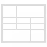 fehér szerelt fa fali polc 90 x 16 x 78 cm