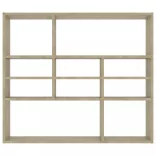 sonoma tölgy szerelt fa fali polc 90 x 16 x 78 cm