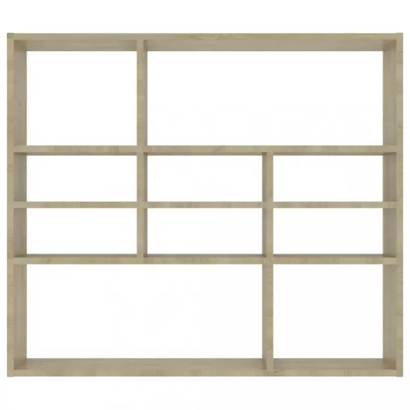 sonoma tölgy szerelt fa fali polc 90 x 16 x 78 cm