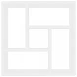 fehér szerelt fa fali polc 45,1 x 16 x 45,1 cm