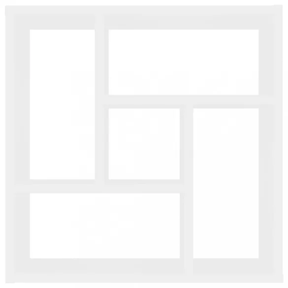 fehér szerelt fa fali polc 45,1 x 16 x 45,1 cm