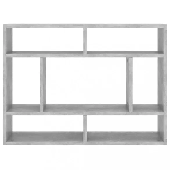 betonszürke szerelt fa fali polc 75 x 16 x 55 cm