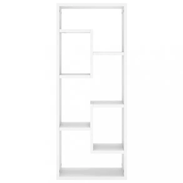 fehér szerelt fa fali polc 36 x 16 x 90 cm