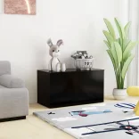 fekete szerelt fa tárolóláda 84 x 42 x 46 cm