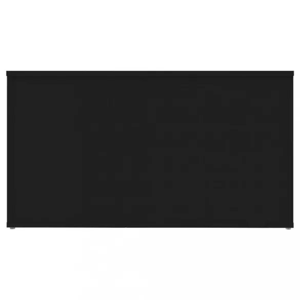 fekete szerelt fa tárolóláda 84 x 42 x 46 cm