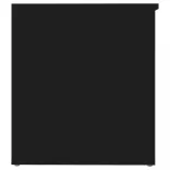 fekete szerelt fa tárolóláda 84 x 42 x 46 cm