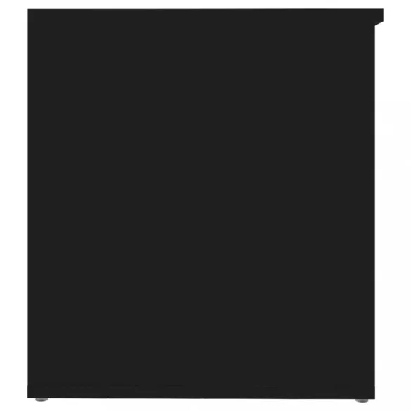 fekete szerelt fa tárolóláda 84 x 42 x 46 cm