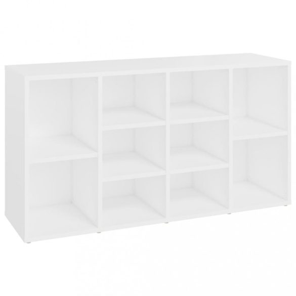 fehér szerelt fa cipőtároló pad 103 x 30 x 55 cm