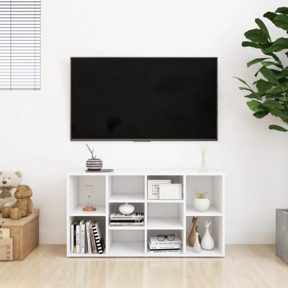 fehér szerelt fa cipőtároló pad 103 x 30 x 55 cm