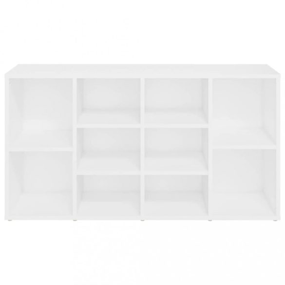 fehér szerelt fa cipőtároló pad 103 x 30 x 55 cm