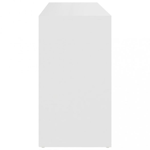 fehér szerelt fa cipőtároló pad 103 x 30 x 55 cm