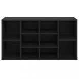 fekete szerelt fa cipőtároló pad 103 x 30 x 55 cm
