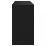 fekete szerelt fa cipőtároló pad 103 x 30 x 55 cm