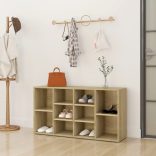 sonoma tölgy színű szerelt fa cipőtároló pad 103 x 30 x 55 cm