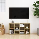 sonoma tölgy színű szerelt fa cipőtároló pad 103 x 30 x 55 cm