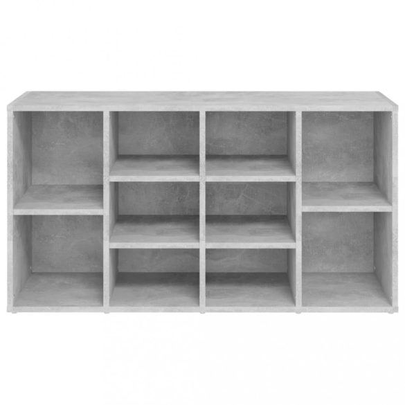 betonszürke szerelt fa cipőtároló pad 103 x 30 x 55 cm