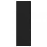 fekete szerelt fa tükrös fürdőszoba szekrény 62,5x20,5x64 cm