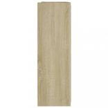 sonoma tölgy szerelt fa tükrös fürdőszoba szekrény