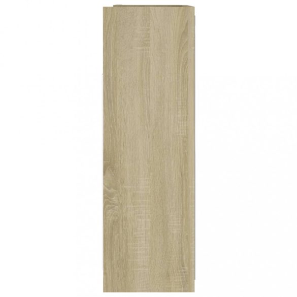 sonoma tölgy szerelt fa tükrös fürdőszoba szekrény