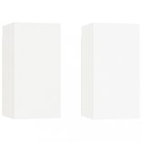 2 db fehér szerelt fa TV-szekrény 30,5 x 30 x 60 cm