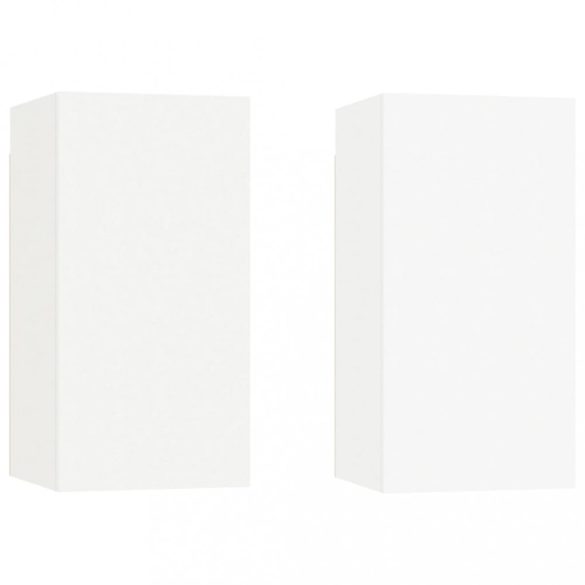 2 db fehér szerelt fa TV-szekrény 30,5 x 30 x 60 cm