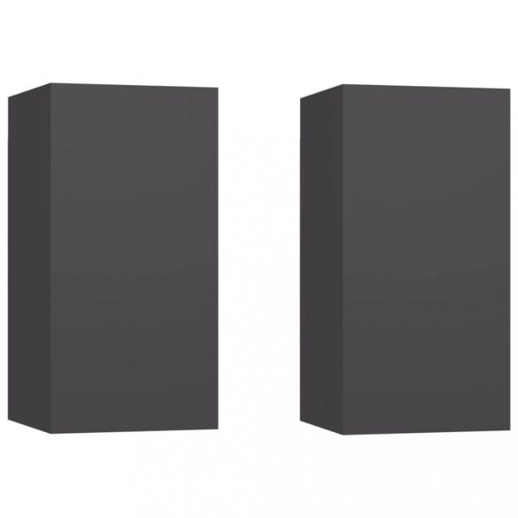 2 db szürke szerelt fa TV-szekrény 30,5 x 30 x 60 cm