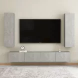 betonszürke szerelt fa TV-szekrény 30,5 x 30 x 110 cm