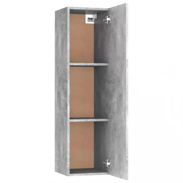 betonszürke szerelt fa TV-szekrény 30,5 x 30 x 110 cm