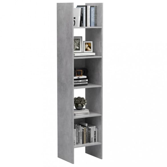 betonszürke szerelt fa könyvszekrény 40 x 35 x 180 cm