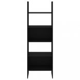 fekete szerelt fa könyvszekrény 60 x 35 x 180 cm