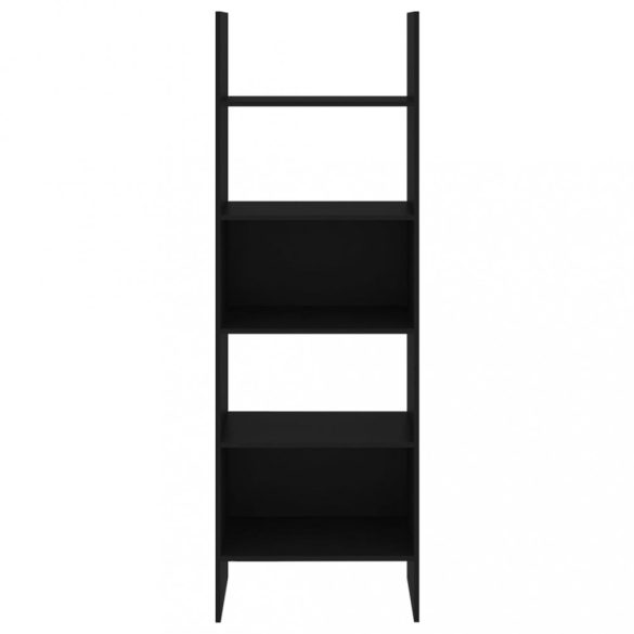 fekete szerelt fa könyvszekrény 60 x 35 x 180 cm