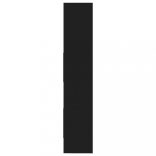 fekete szerelt fa könyvszekrény 60 x 35 x 180 cm