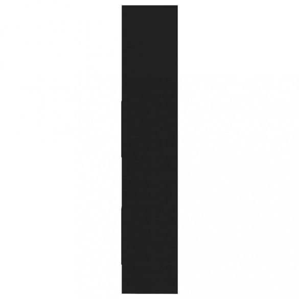 fekete szerelt fa könyvszekrény 60 x 35 x 180 cm