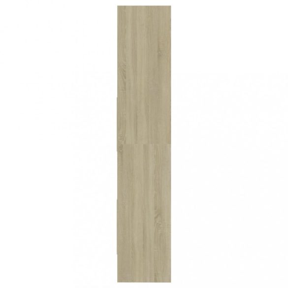 sonoma tölgy színű szerelt fa könyvszekrény 60 x 35 x 180 cm