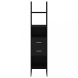 fekete szerelt fa könyvszekrény 40 x 35 x 180 cm
